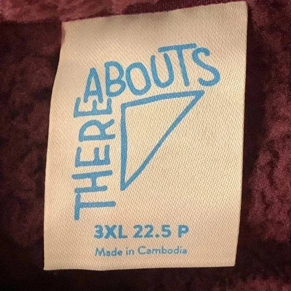 Thereabouts Girls Faux Fur Pullover Jacket Burgundy Plus Size Size 22.5, 3XL - Picture 10 of 12